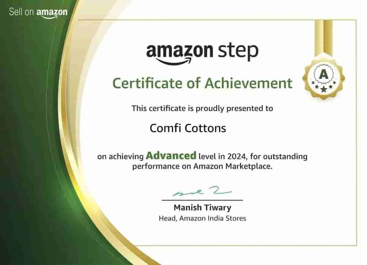 Comfi Cottons - Amazon Advance Level Seller Status. Shop with confidence for quality and customer satisfaction.