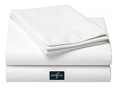 Bedsheet (Flat) 100% Cotton P20S - 120 TC - Plain - White