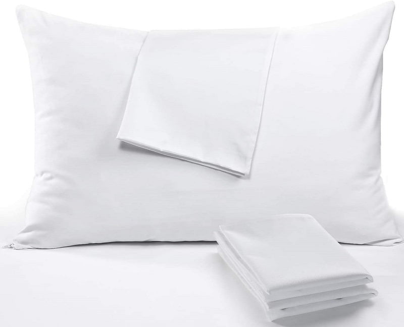 Pillow Cover Non-Framed 100% Cotton 400 TC Percale - Plain - White Pillow Cover Non-Framed 100% Cotton 400 TC Percale - Plain - White