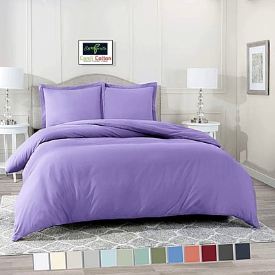 Duvet / Comforter Cover Microfiber 300 TC Plain Ultra soft - Lavender