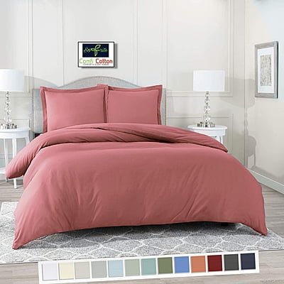 Duvet / Comforter Cover Microfiber 300 TC Plain Ultra soft - Rose Gold