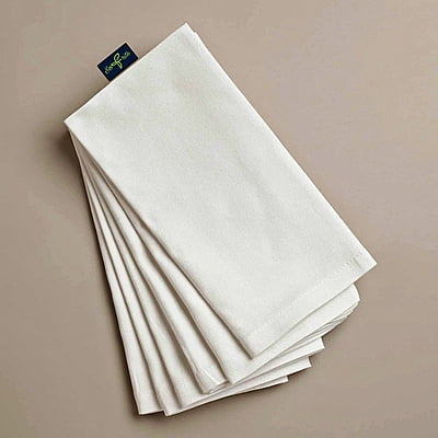 Table Napkin Plain 20s Cotton - White