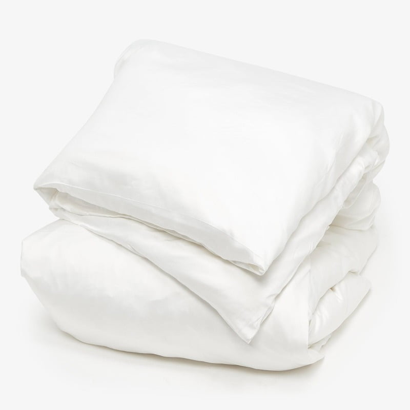 Duvet / Comforter Cover 100% Natural Cotton 210 TC Plain Percale - White Duvet / Comforter Cover 100% Natural Cotton 210 TC Plain Percale - White