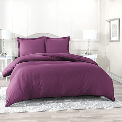 Duvet / Comforter Cover Microfiber 300 TC Plain Ultra soft - Wine