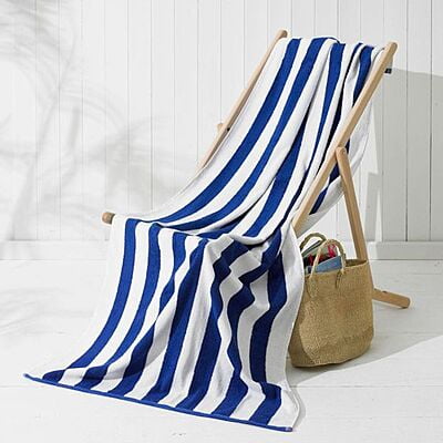 Pool Cabana Blue - Stripe Towel