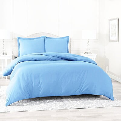 Duvet / Comforter Cover Microfiber 300 TC Plain Ultra soft - Sky Blue