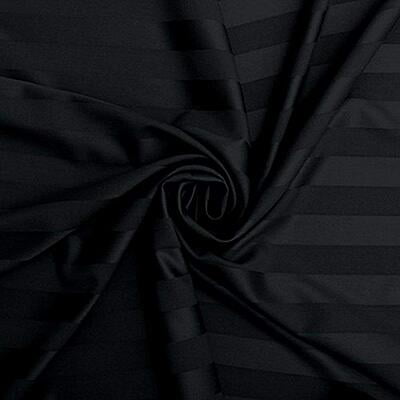 Bedsheet (Fitted) Glace Cotton 300 TC - Striped - Black Bedsheet (Fitted) Glace Cotton 300 TC - Striped - Black