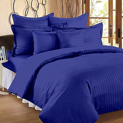 Pillow Cover Framed Glace Cotton 300 TC - Striped - Royal Blue Pillow Cover Framed Glace Cotton 300 TC - Striped - Royal Blue