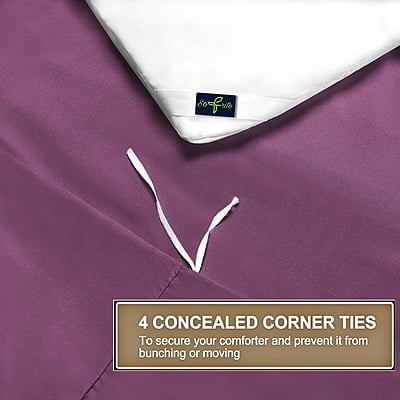 Duvet / Comforter Cover Microfiber 300 TC Plain Ultra soft - Wine Duvet / Comforter Cover Microfiber 300 TC Plain Ultra soft - Wine