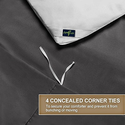 Duvet / Comforter Cover Microfiber 300 TC Plain Ultra soft - Graphite Duvet / Comforter Cover Microfiber 300 TC Plain Ultra soft - Graphite
