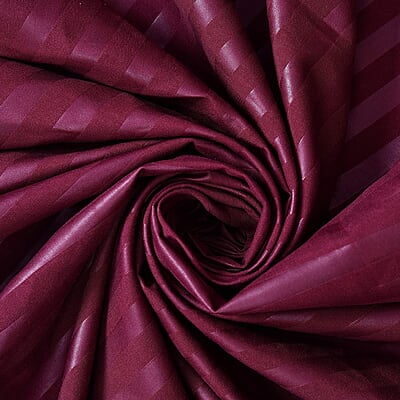 Bedsheet Glace Cotton 300 TC - Striped - Wine Bedsheet Glace Cotton 300 TC - Striped - Wine