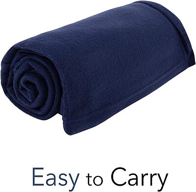 Fleece Blanket - Navy Blue Fleece Blanket - Navy Blue
