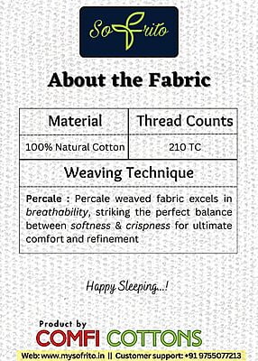 Bedsheet (Flat) 100% Cotton - Percale - 210 TC - Plain - White Bedsheet (Flat) 100% Cotton - Percale - 210 TC - Plain - White
