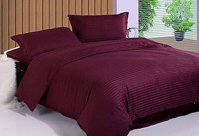 Pillow Cover Non-Framed Glace Cotton 300 TC - Striped - Wine Pillow Cover Non-Framed Glace Cotton 300 TC - Striped - Wine