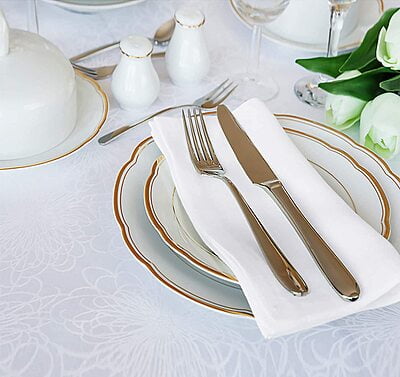 Table Napkin Plain 20s Cotton - White