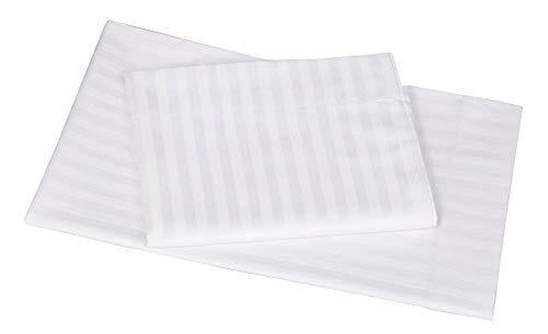 Pillow Cover Without Framed Glace Cotton 300 TC - Striped - White Pillow Cover Without Framed Glace Cotton 300 TC - Striped - White