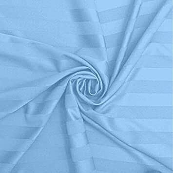 Bedsheet Glace Cotton 300 TC - Striped - Sky Blue Bedsheet Glace Cotton 300 TC - Striped - Sky Blue
