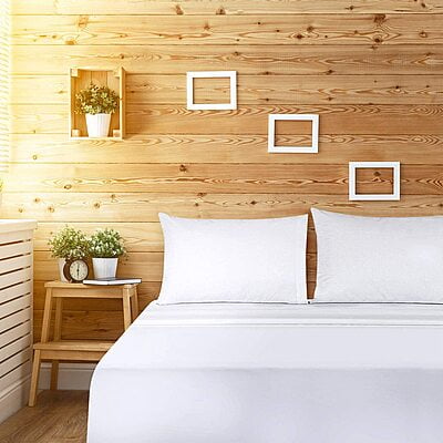 Pillow Cover Non-Framed 100% Cotton 400 TC Percale - Plain - White Pillow Cover Non-Framed 100% Cotton 400 TC Percale - Plain - White