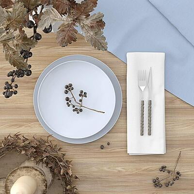 Table Napkin Plain 20s Cotton - White