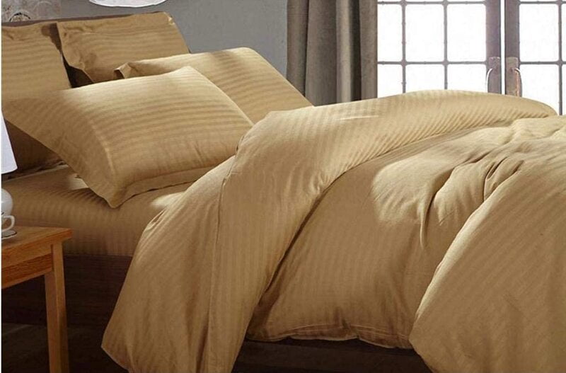 Duvet / Comforter Cover Glace Cotton 300 TC - Striped - Sand Beige Duvet / Comforter Cover Glace Cotton 300 TC - Striped - Sand Beige