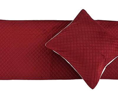 Bed Runner with Cushion Cover - Maroon (Classic) Bed Runner with Cushion Cover - Maroon (Classic)