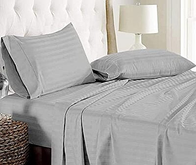 Pillow Cover Non-Framed Glace Cotton 300 TC - Striped - Silver Pillow Cover Non-Framed Glace Cotton 300 TC - Striped - Silver