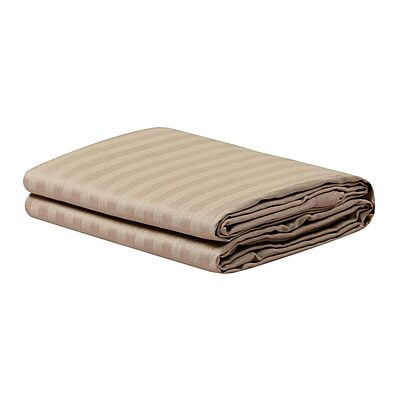 Pillow Cover Framed Glace Cotton 300 TC - Striped - Sand Beige