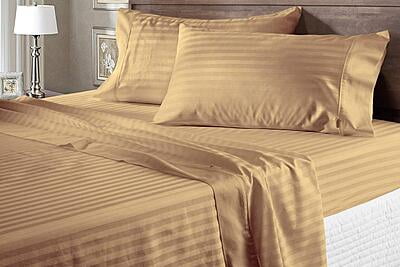 Pillow Cover Non-Framed Glace Cotton 300 TC - Striped - Sand Beige Pillow Cover Non-Framed Glace Cotton 300 TC - Striped - Sand Beige
