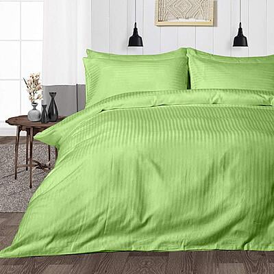 Pillow Cover Non-Framed Glace Cotton 300 TC - Striped - Parrot Green Pillow Cover Non-Framed Glace Cotton 300 TC - Striped - Parrot Green