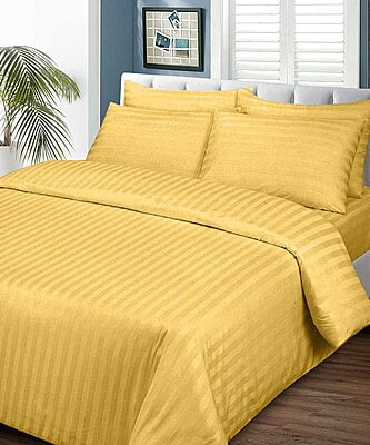 Pillow Cover Non-Framed Glace Cotton 300 TC - Striped - Yellow Pillow Cover Non-Framed Glace Cotton 300 TC - Striped - Yellow