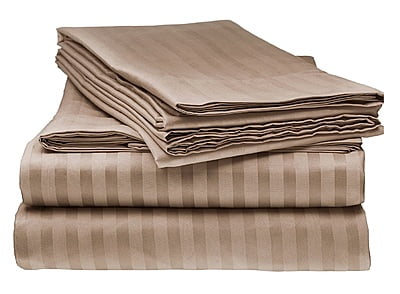 Pillow Cover Non-Framed Glace Cotton 300 TC - Striped - Taupe