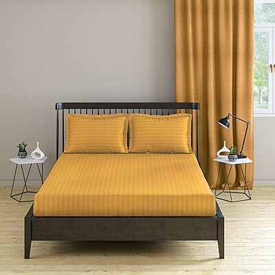 \Pillow Cover Framed Glace Cotton 300 TC - Striped - Yellow \Pillow Cover Framed Glace Cotton 300 TC - Striped - Yellow