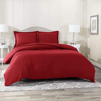 Duvet / Comforter Cover Microfiber 300 TC Plain Ultra soft - Maroon