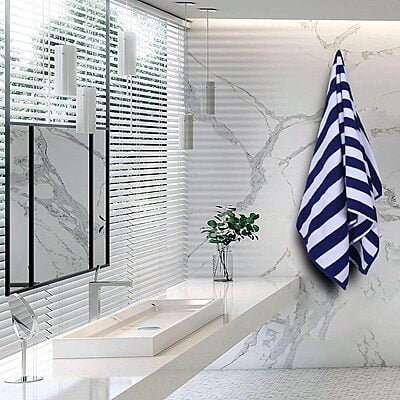 Pool Cabana Blue - Stripe Towel Pool Cabana Blue - Stripe Towel