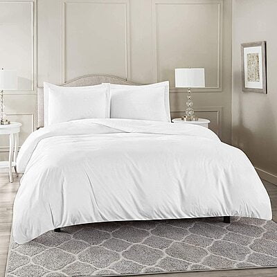 Duvet / Comforter Cover Microfiber 300 TC Plain Ultra soft - White