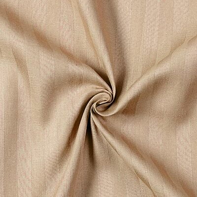 Bedsheet (Fitted) Glace Cotton 300 TC - Striped - Sand Beige Bedsheet (Fitted) Glace Cotton 300 TC - Striped - Sand Beige