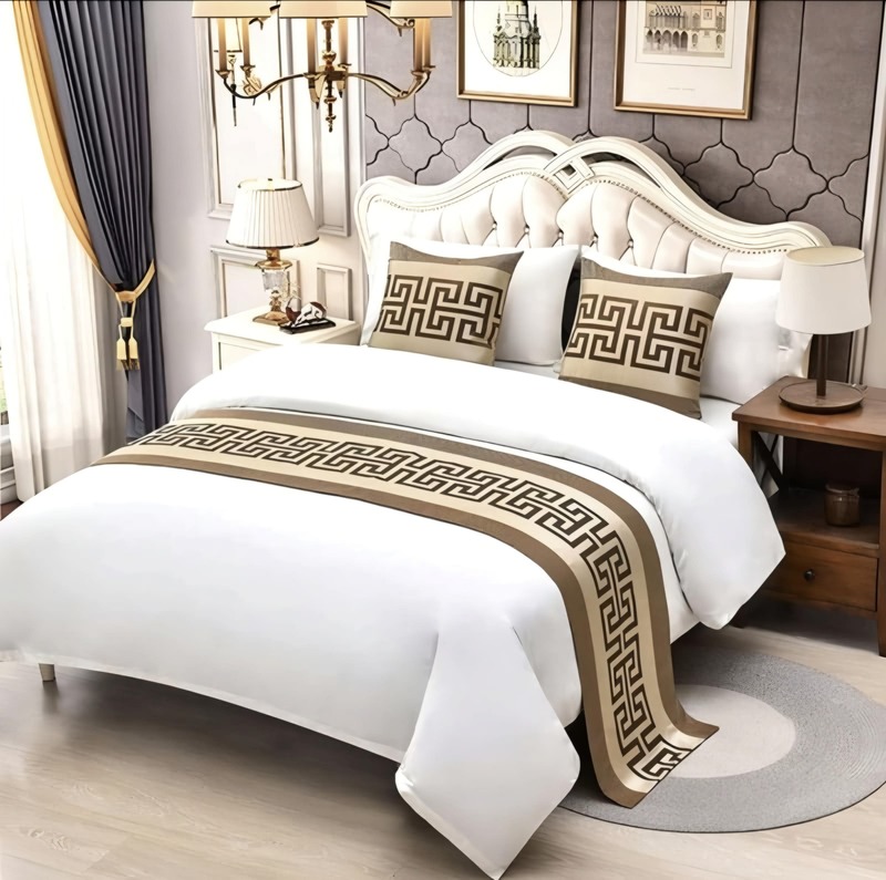 Bed Runner with Cushion Cover - Infinity Key Collection Bed Runner with Cushion Cover - Infinity Key Collection