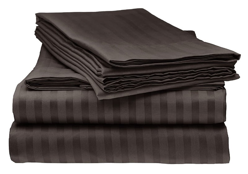 Pillow Cover Non-Framed Glace Cotton 300 TC - Striped - Dark Coffee Pillow Cover Non-Framed Glace Cotton 300 TC - Striped - Dark Coffee