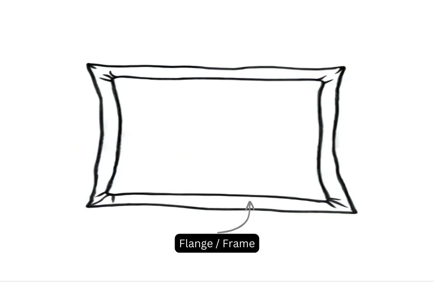 Pillow Cover Framed 100% Cotton 300 TC - Striped - White Pillow Cover Framed 100% Cotton 300 TC - Striped - White