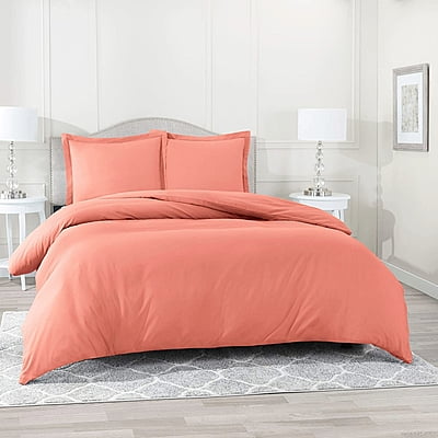 Duvet / Comforter Cover Microfiber 300 TC Plain Ultra soft - Peach
