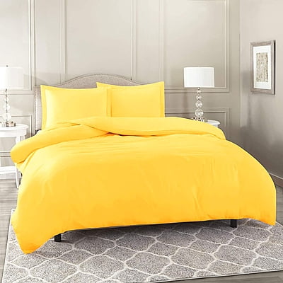 Duvet / Comforter Cover Microfiber 300 TC Plain Ultra soft - Yellow