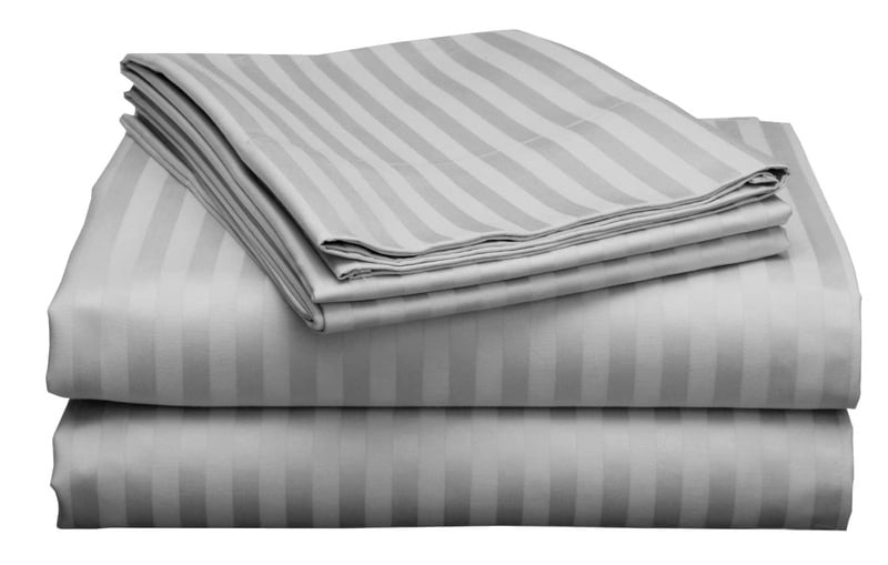 Pillow Cover Non-Framed Glace Cotton 300 TC - Striped - Silver Pillow Cover Non-Framed Glace Cotton 300 TC - Striped - Silver