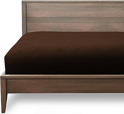 Bedsheet (Fitted) Glace Cotton 300 TC - Plain - Dark Coffee Bedsheet (Fitted) Glace Cotton 300 TC - Plain - Dark Coffee