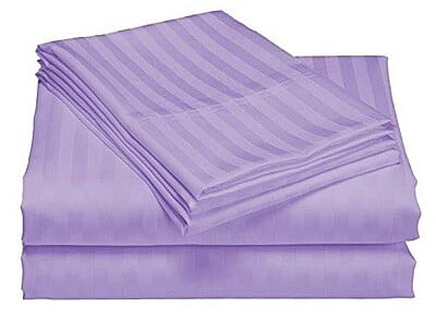 Pillow Cover Non-Framed Glace Cotton 300 TC - Striped - Lavender