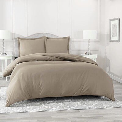 Duvet / Comforter Cover Microfiber 300 TC Plain Ultra soft - Taupe