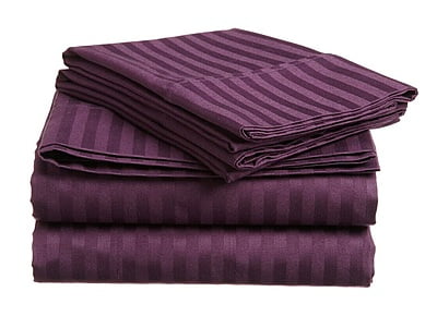 Pillow Cover Non-Framed Glace Cotton 300 TC - Striped - Wine