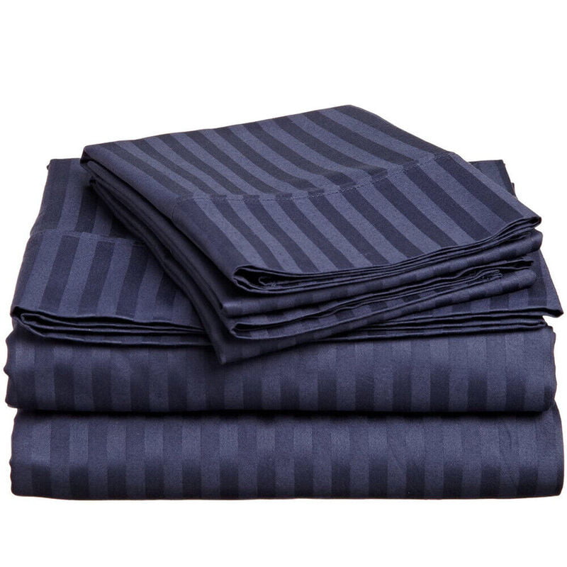 Pillow Cover Framed Glace Cotton 300 TC - Striped - Navy Blue Pillow Cover Framed Glace Cotton 300 TC - Striped - Navy Blue