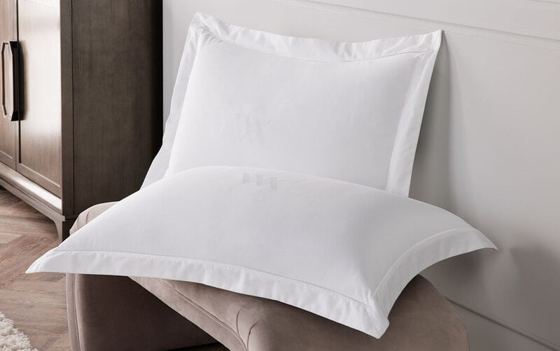 Pillow Cover Framed Glace Cotton 300 TC - Plain - White Pillow Cover Framed Glace Cotton 300 TC - Plain - White